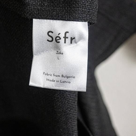 Sefr $450 Zeke Twill Coat in Gray Lightweight Poly wool size Large NWT - Picture 9 of 12